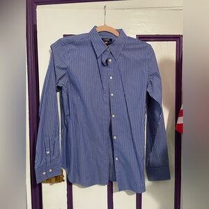 Chaps Blue Button Down Dress Shirt Size M